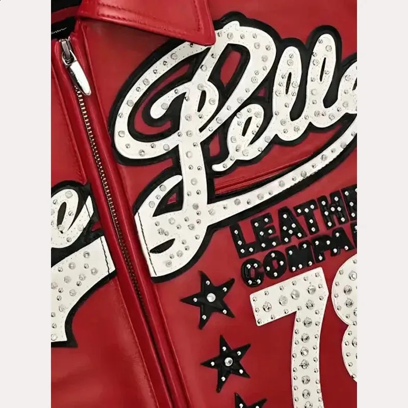 Streetwear Retro Red Leather Jacket Oversized Y2K From Zara05