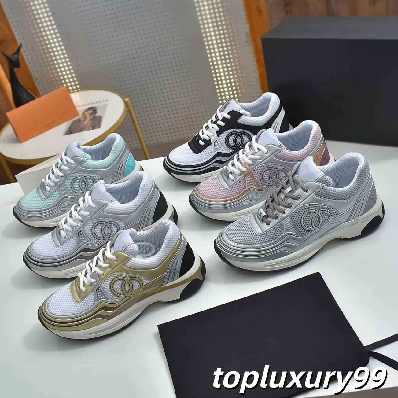 Unisex Lace-Up Sneakers Genuine Leather Casual Running Shoes with PU ...