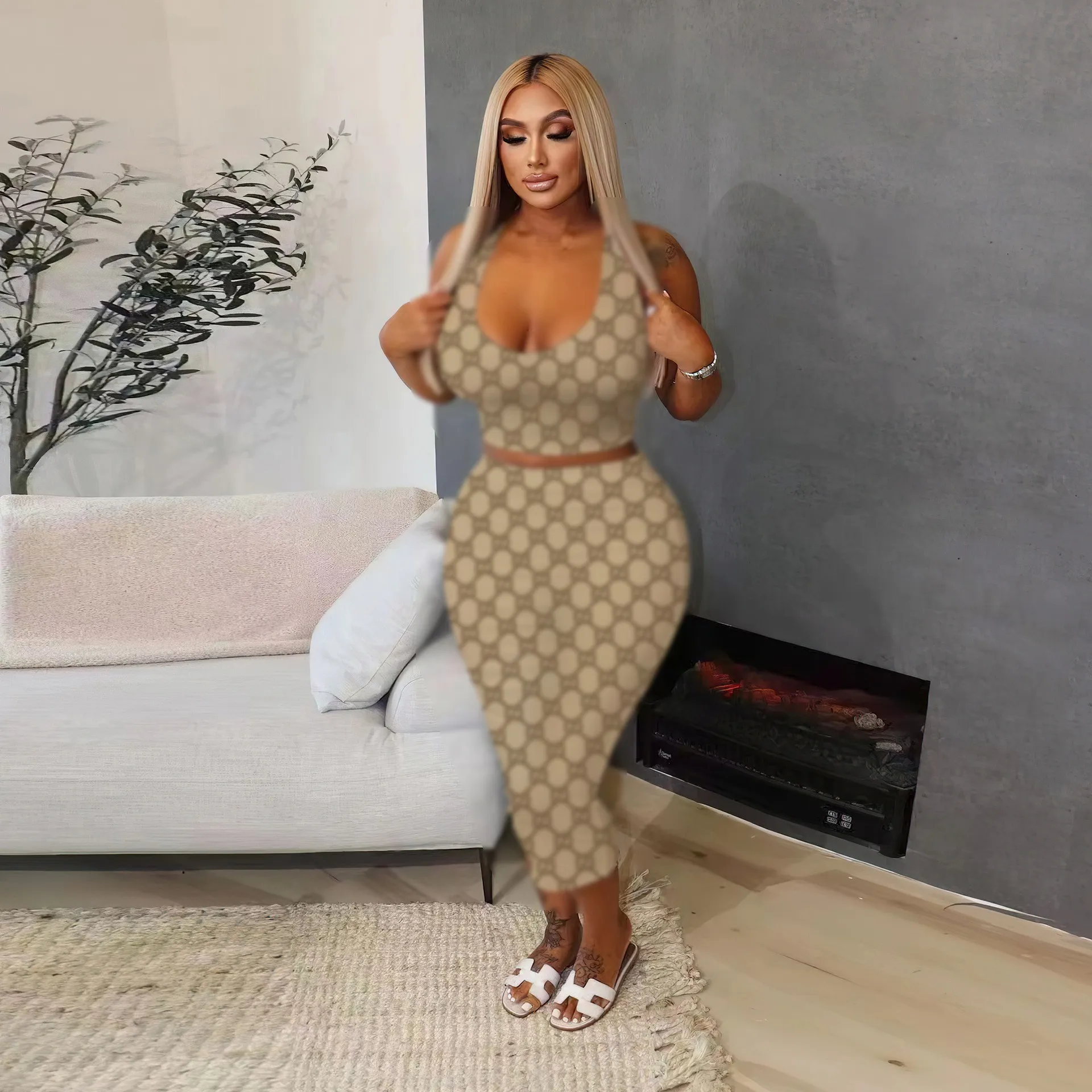 two piece club dress Women Casual Sexy Set Vest +... From Ymjy001, Rs.1,832.07 In Bulk For more styling inspiration MOEENCN Women's Sexy Ribbed 2