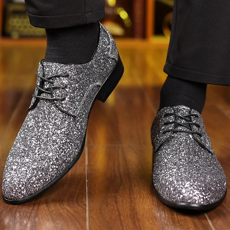 Men Dress Shoes Gold Silver Sequin Wedding Shoes High... From 26,08 | DHgate Men Dress Shoes Gold Silver Sequin Wedding Shoes High... From 26,08 | DHgate