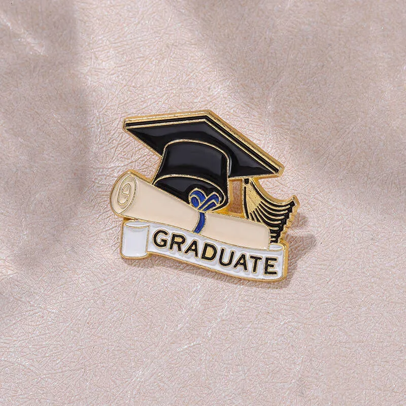 Graduation Brooches Graduation cap alloy brooch pins with abalone and mother-of-pearl ...