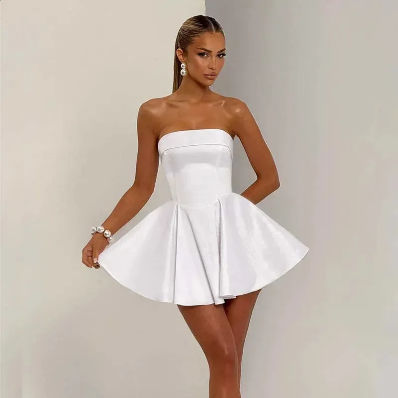 nightclub mini dress Backless Pleated A-line Mini Dress Women Short Sleeve Chiffon Nightclub  Party Dress from Dhgate Basic & Casual Dresses