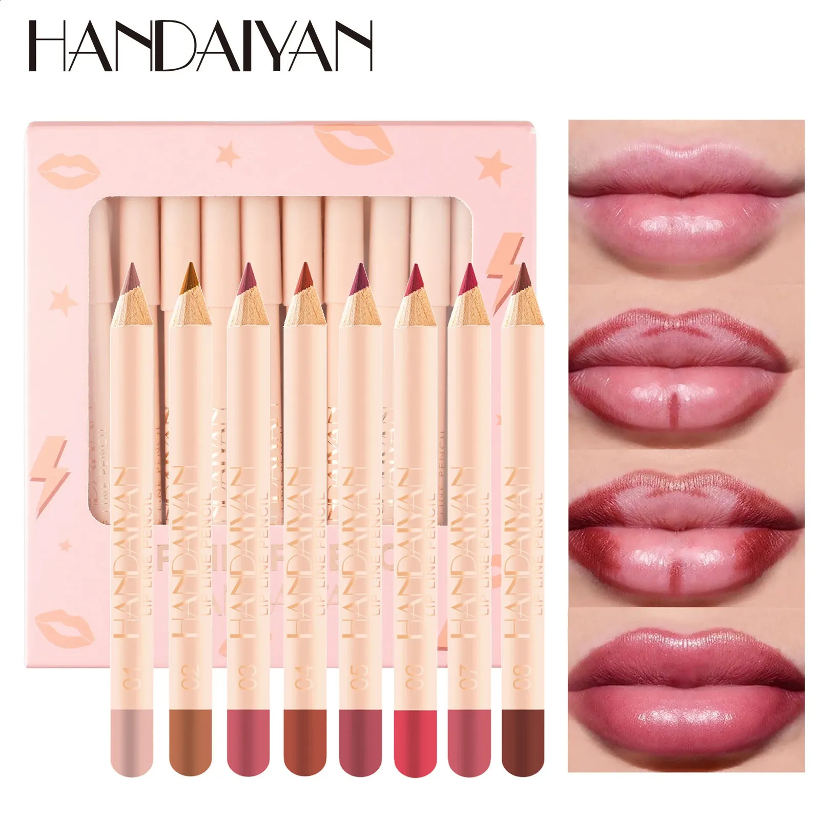 Stackable Lip Pen Waterproof Matte Lip Liner Pens Long Lasting, Soft, Natural Lip Makeup ...