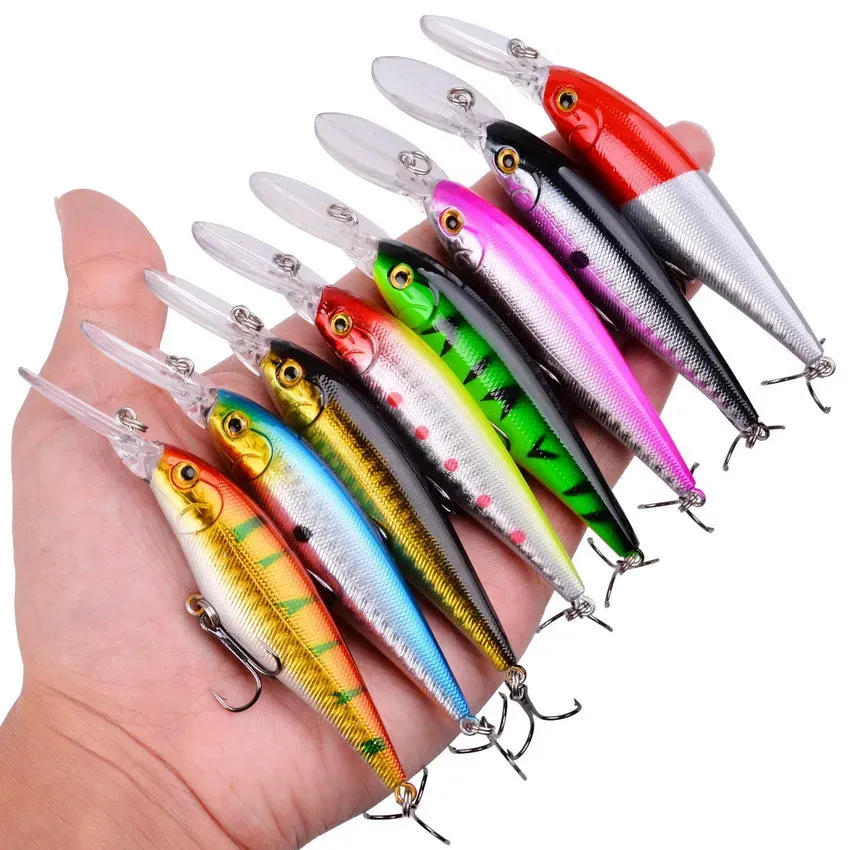 Colorful Stripe Pattern Hard Bait Minnow Streak... 