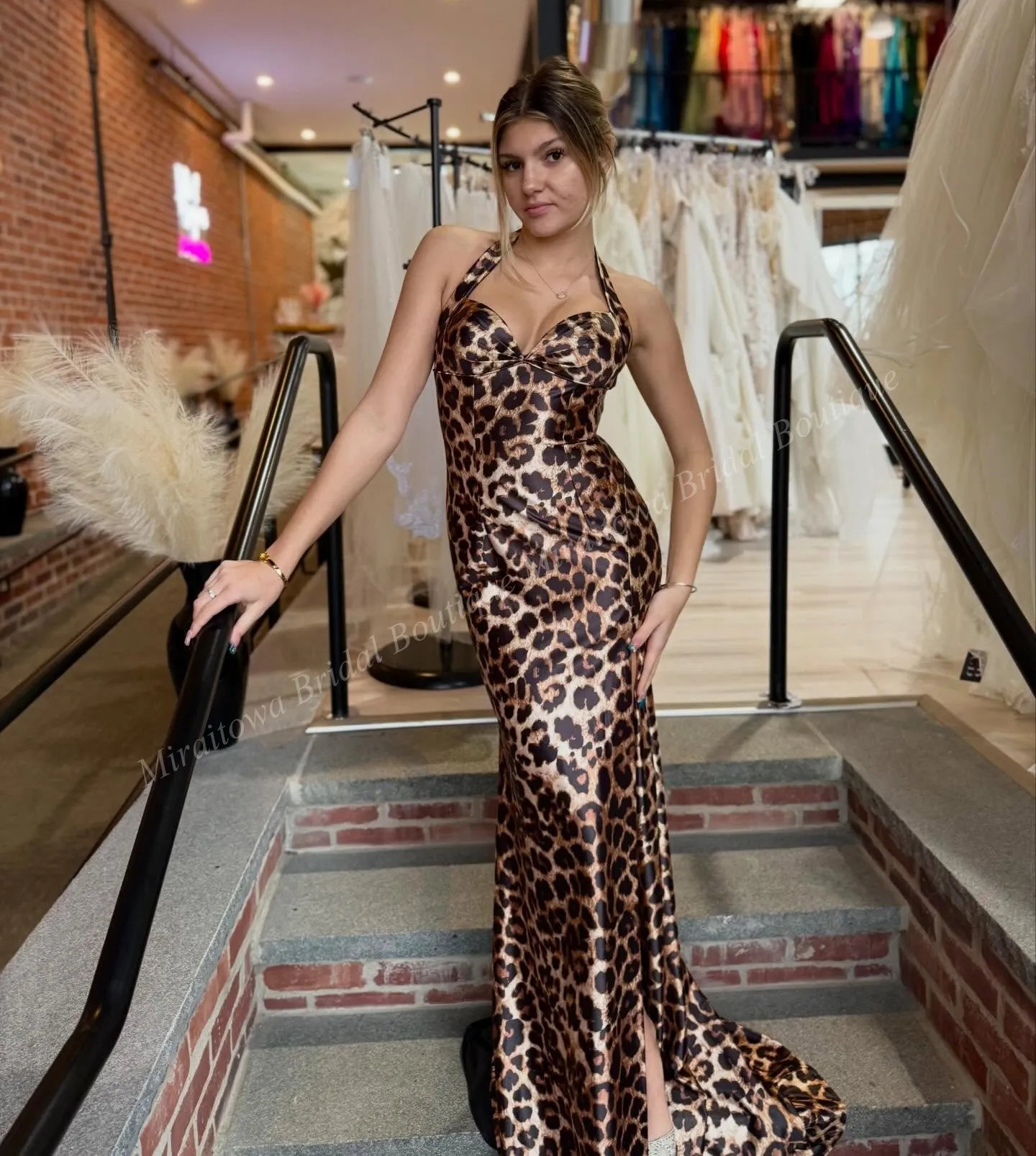 Leopard Print Prom Dresses Fitted High Slit Halter... From Uniquebridalboutique, Rs.10,869.25 | DHgate.Com Leopard Print Prom Dresses Fitted High Slit Halter... From Uniquebridalboutique, Rs.10,869.25 | DHgate.Com