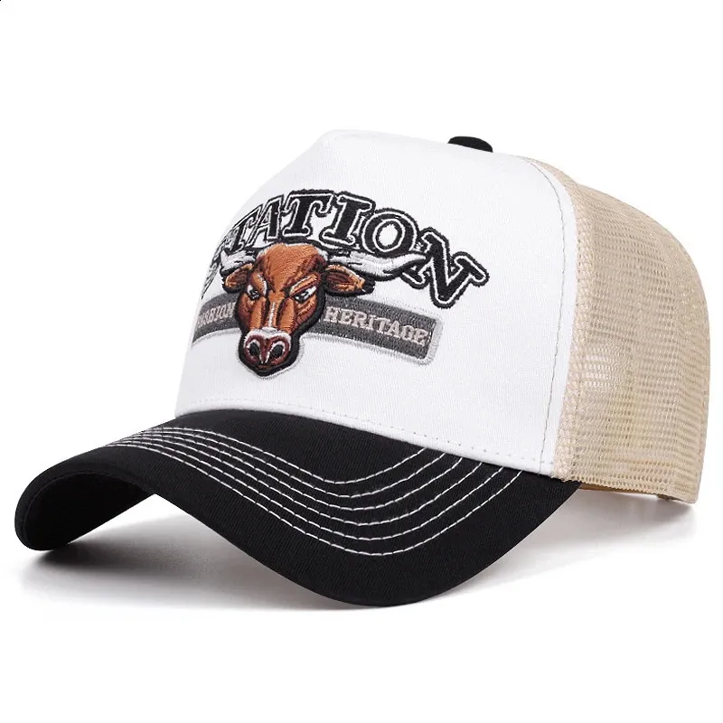 Personalized STATION Bullhead Trucker Mesh Hat for Men and  display picture 1