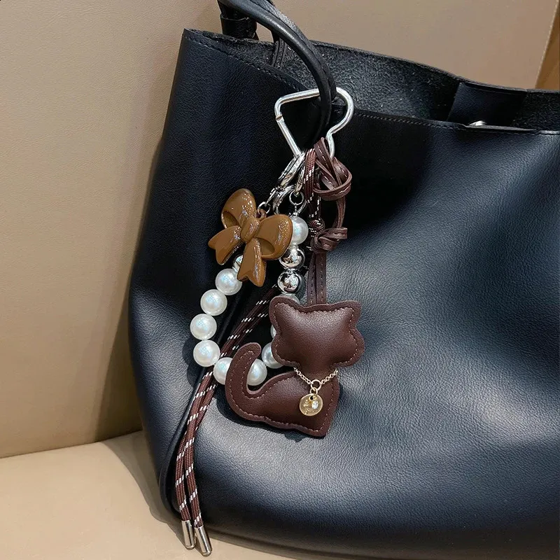 Cat Purse Accessories White Cat Bag Charm Key Chain Made Of Durable PVC, Stylish Accessory For  Bags Nihaojewelry