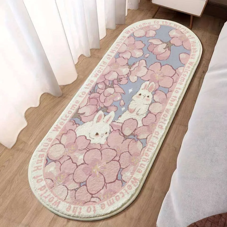 Cute Bedside Rugs VIKAMA Cute Rabbit Garden Floor Rug Soft Bedroom... From Lucilius66 ...