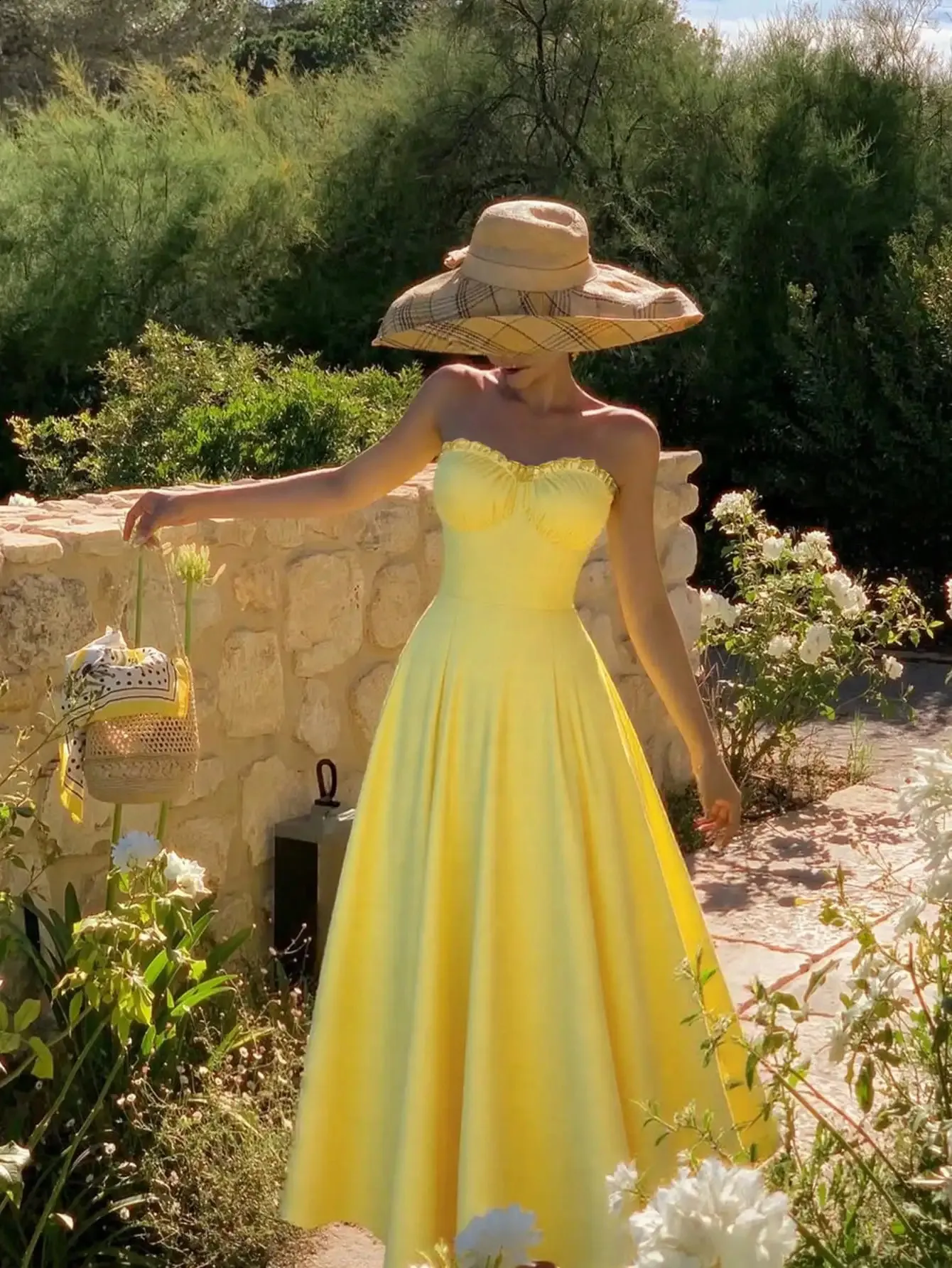 yellow boho dress Honey Long Summer Dress, Maxi Handmade Dress, Vintage Fabric, Summer Wedding Guest Dress, Bridesmaid Dress, Cocktail Dress this dress features elegant bell sleeves and a charming V Boho Yellow Dress - Balloon