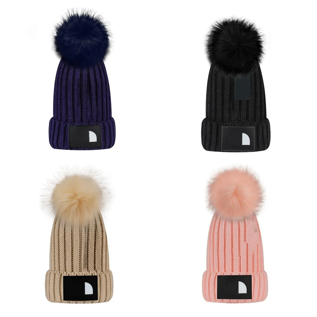 Designer Faux Fur Double Pom Beanie Skull Cap For Men 