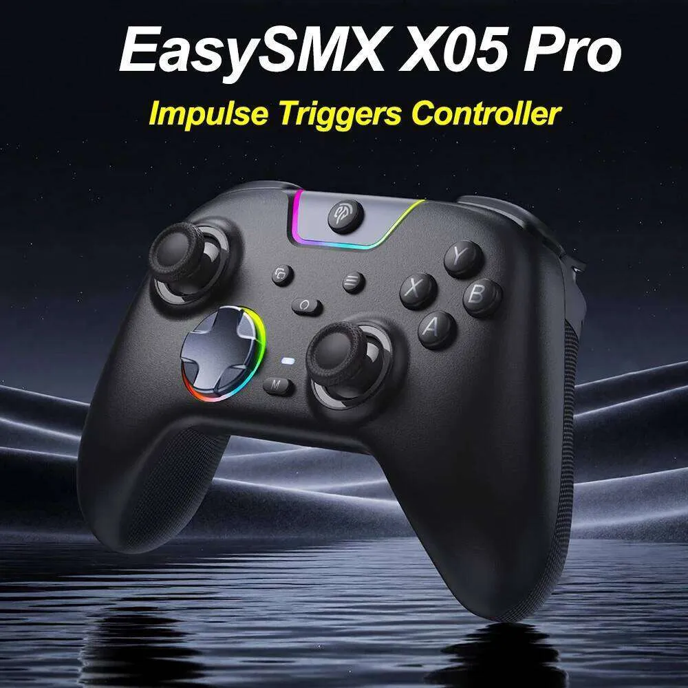 EasySMX X05 Pro Impulse Triggers Wireless Controller with Mute Button ...