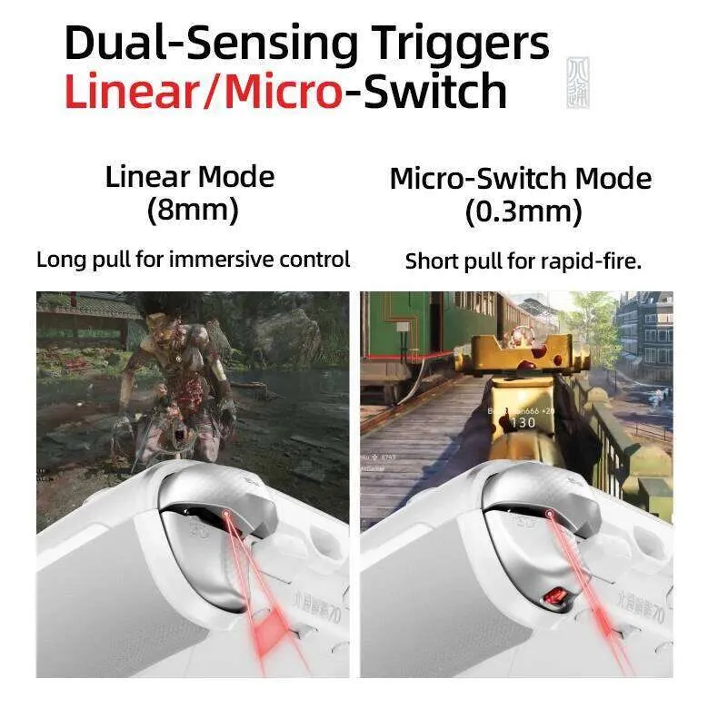 BEITONG KP70 Haptic Feedback Gamepad Controller for PC, Switch, Android ...
