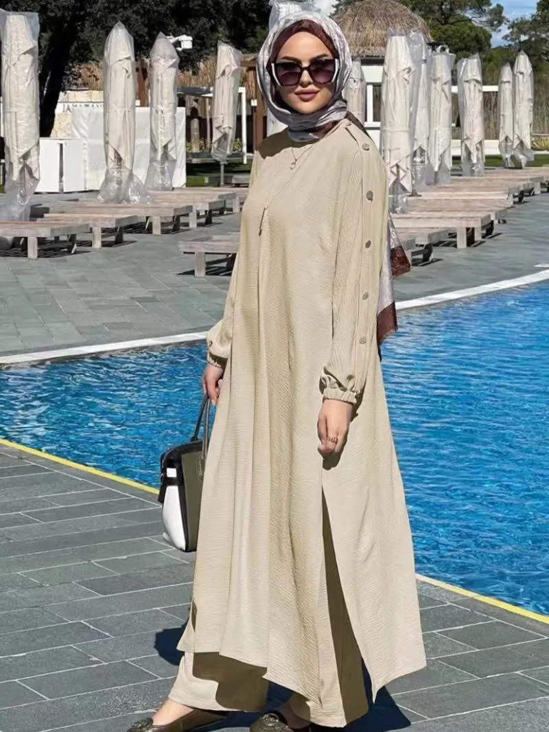 long dress muslim style clothing Wraith of East Women's Muslim Maxi Dress Kaftan Abaya Islamic Arabian Clothing Lace Top Round Neck Party Gown Jilbab Robe (Pink, XL) at Amazon Women's Clothing store