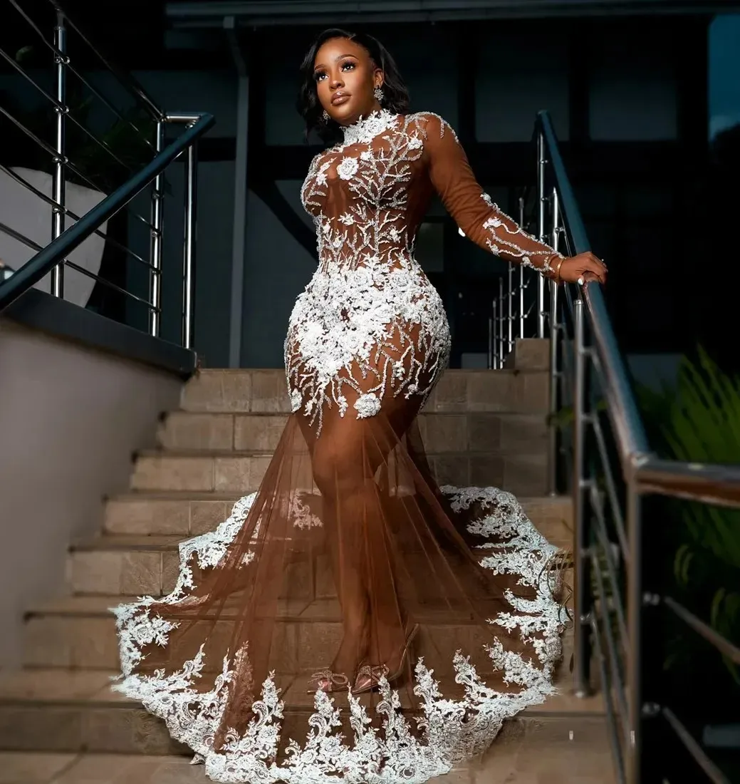 plus size long sleeve dresses prom Plus Size Black Prom Dress with Sleeves Illusion High Neck Long Sleeve  Beaded Lace Floor-Length Gown from Dhgate Prom Dresses