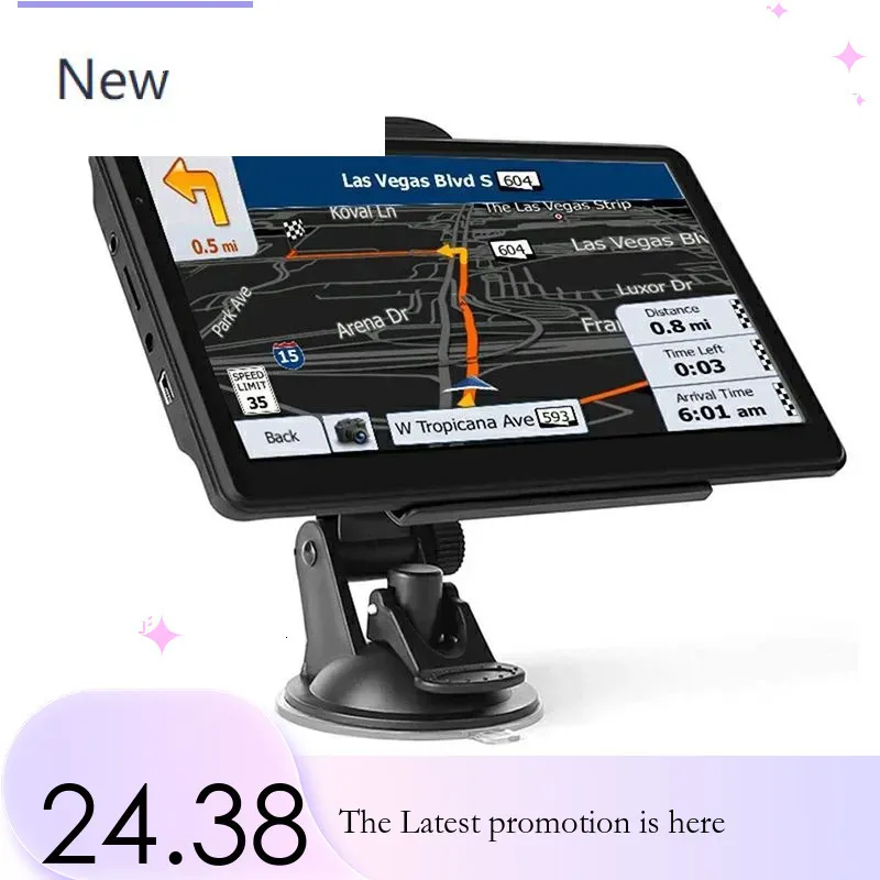 2026 7 Inch Touch Screen Car GPS Navigation System 16GB Truck Sat Nav ...