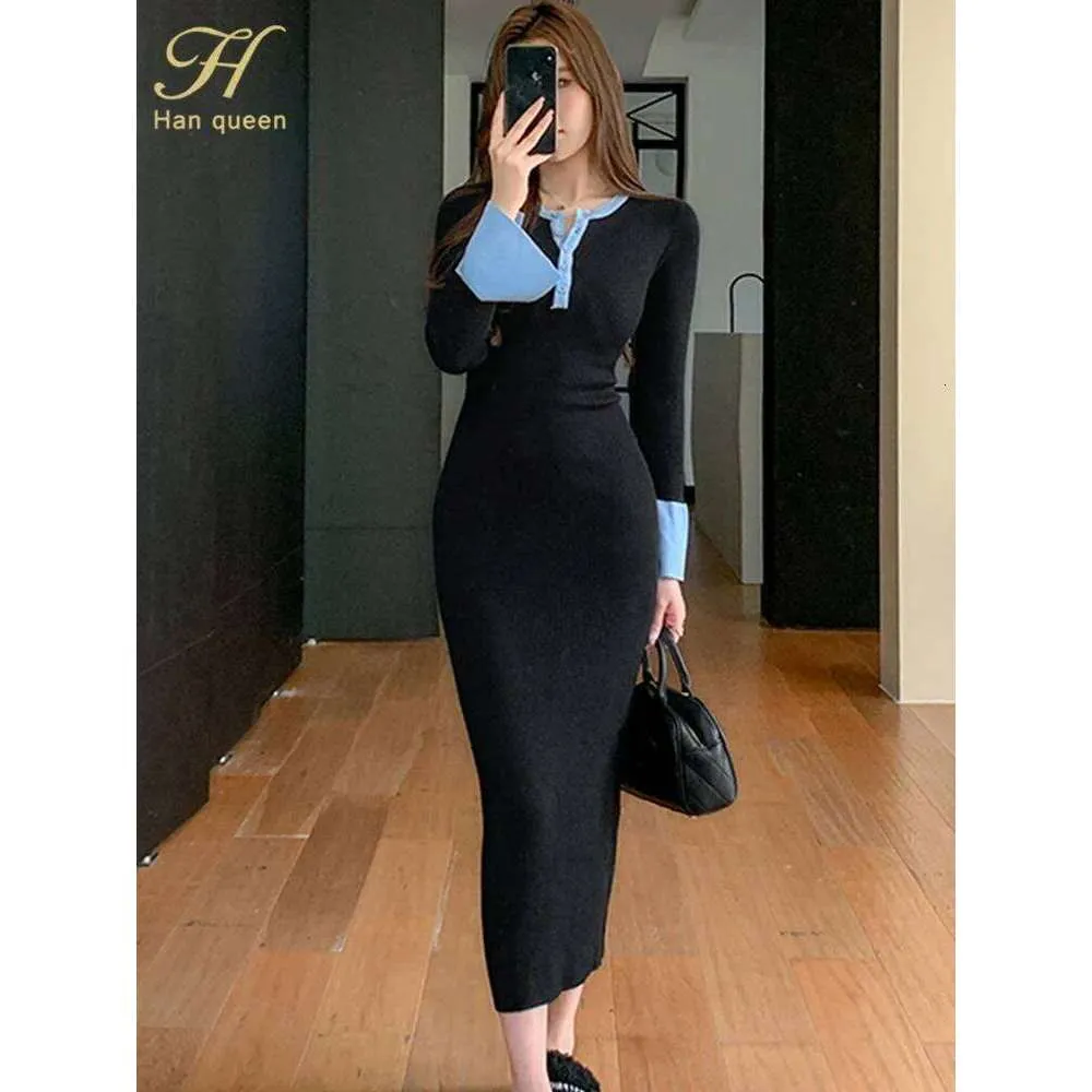 winter pencil dress Women Ankle-Length Knitting 1/2 Sleeve Lolita Style 16 while supplies last NA-11.10.25AM formal black dress Long Waist Size:60