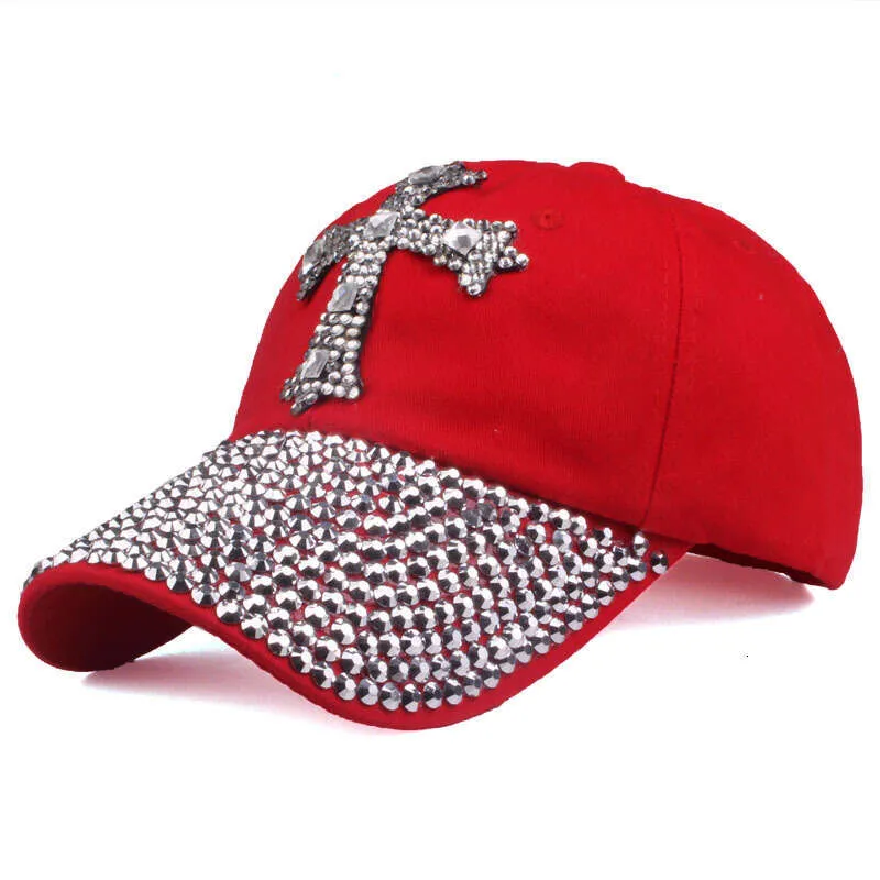 Crystal Cross Decorative Baseball Cap with Ultraviolet  display picture 2