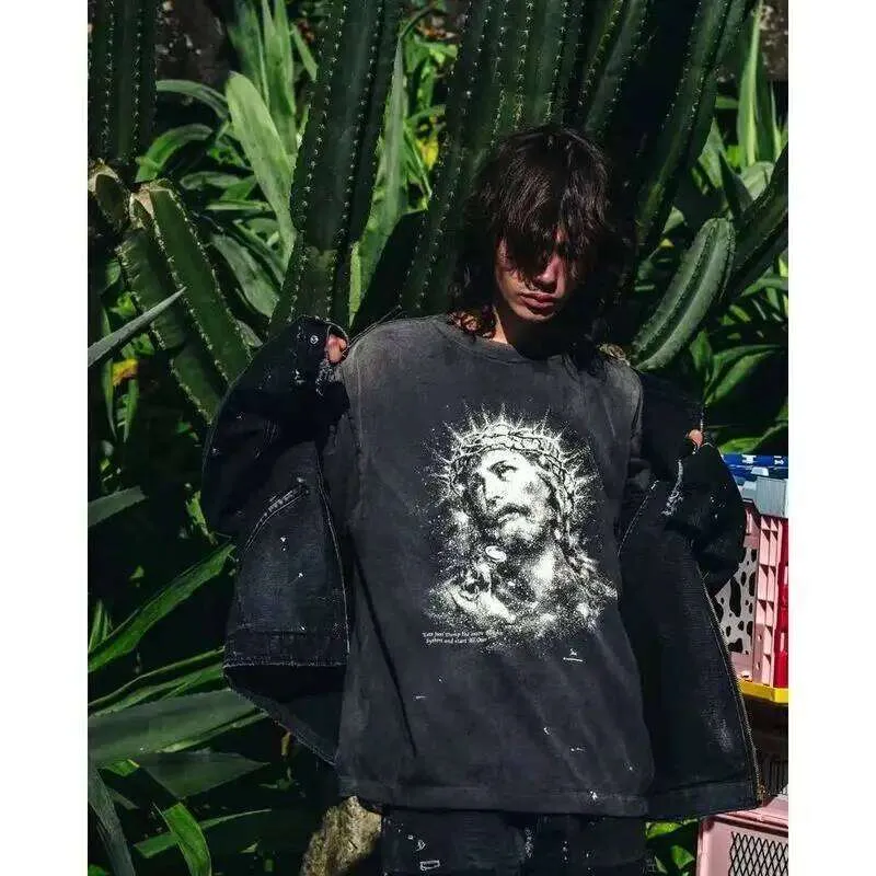 Saint Mxxxxxx 25SS Jesus Glow In The K Worn Out Print... From 9,95 