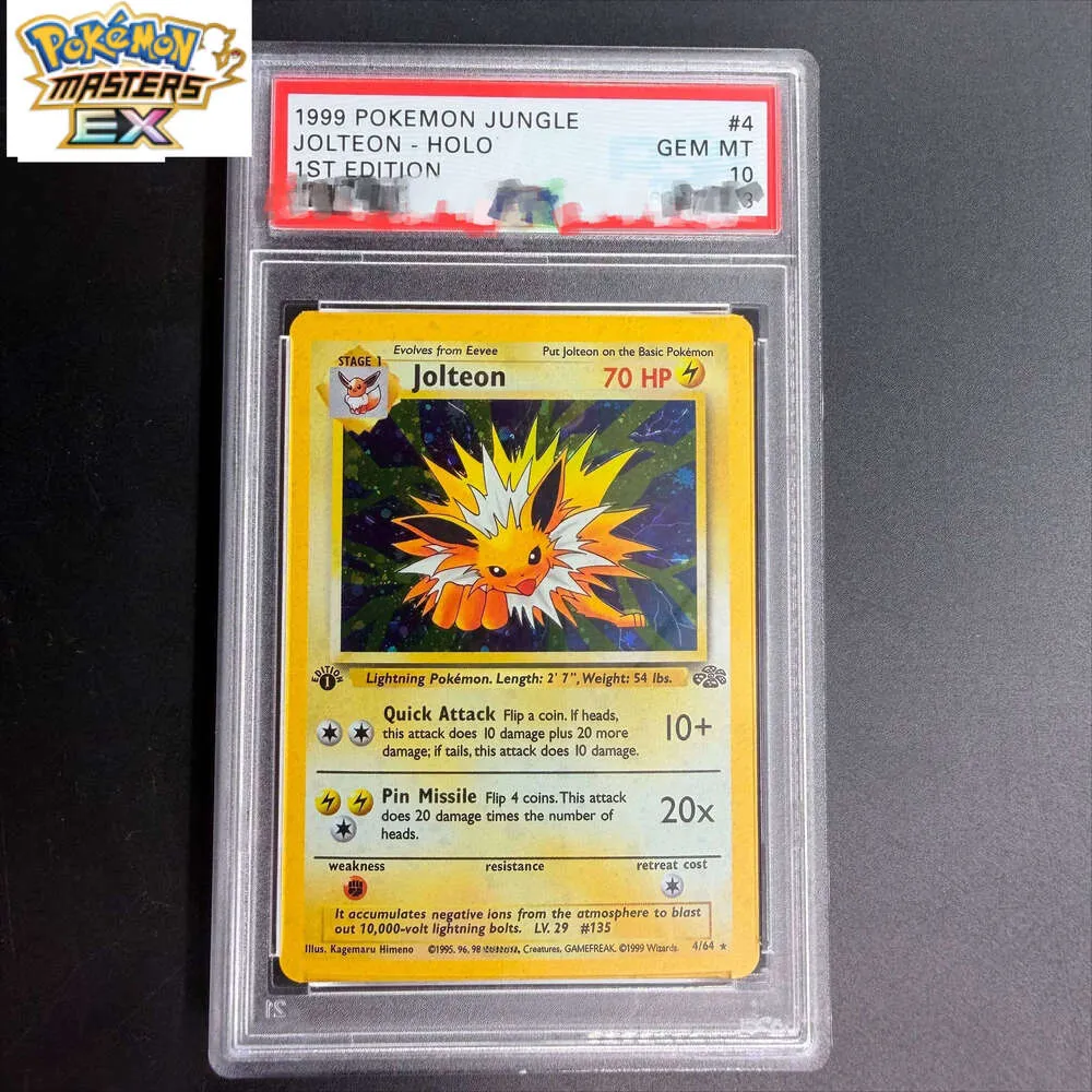 1999 jolteon pokemon card 1st Edition - GEM MINT 10 the trusted official grading guarantees its condition Personal collection: holo Jolteon from