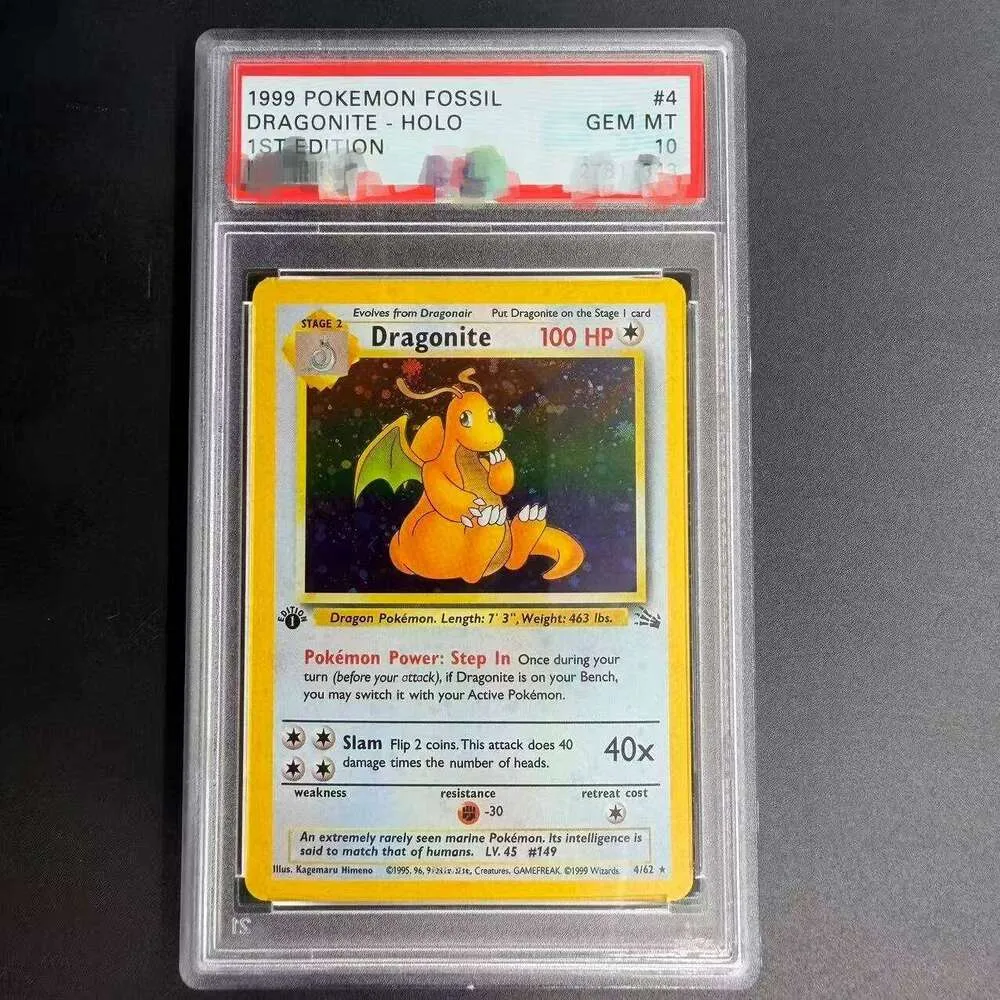 dragonite pokemon card 1999 DIY PTCG 1999 Fossil Dragonite Holo 1st Edition 4/62 Plastics Trading Card  from Dhgate Card Games