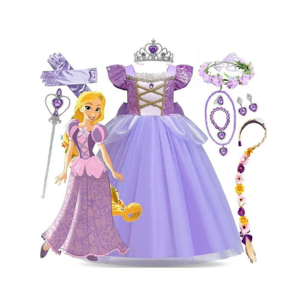 dress up princess rapunzel Fun Costumes Disney Premium Costume for Girl's - Kid's Disney Cosplay Rapunzel Enchanted Purple Princess Gown  Rapunzel Inspired Costume for Girls Transform your little ones fairytale dreams into reality with this Enchanted Purple Princess Gown Disney Disney Princess Rapunzel for