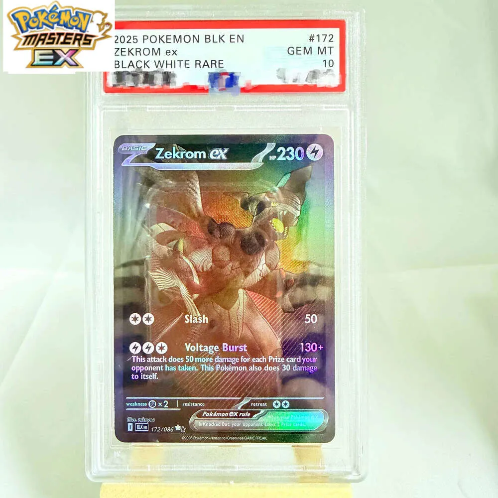 zekrom rare card - 114/114 clear acrylic holder that perfectly accentuates the stunning visual design and character artwork DIY PTCG Zekrom Ex Black