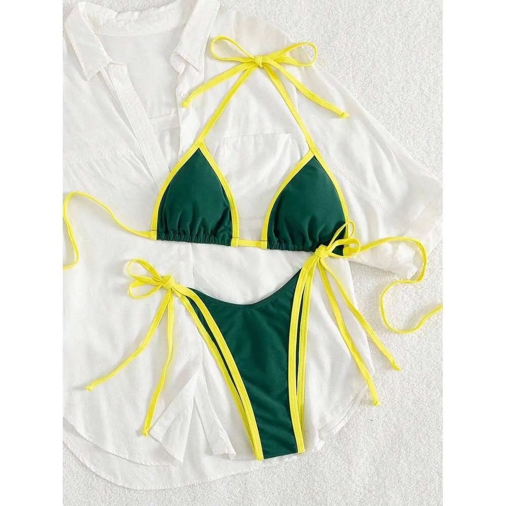 Zikini Color H260225 Sexy Contrast Color Micro Bikini Set Womens... From Mel4685, $5 ...