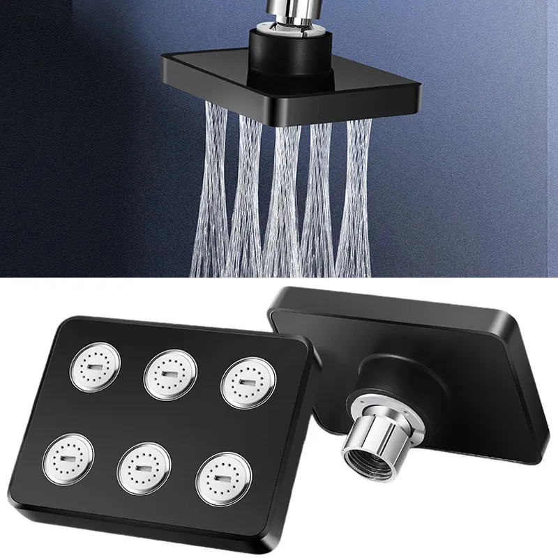 Square High Pressure Water Saving Rainfall Shower Head Handheld ...