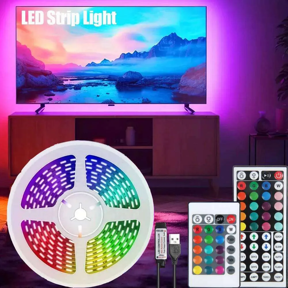 10m and 20m RGB LED Strip Lights with 44-Key Remote Control 5050 SMD ...