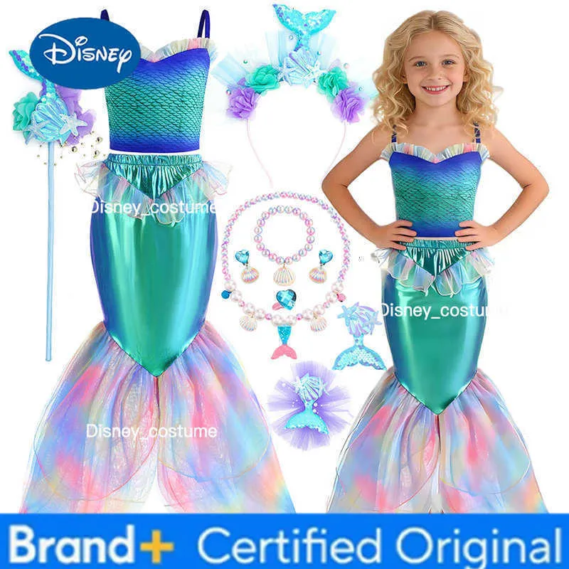 little mermaid blue dress cosplay Disney's The Little Mermaid Ariel Blue Costume Dress for Women Girls Takerlama