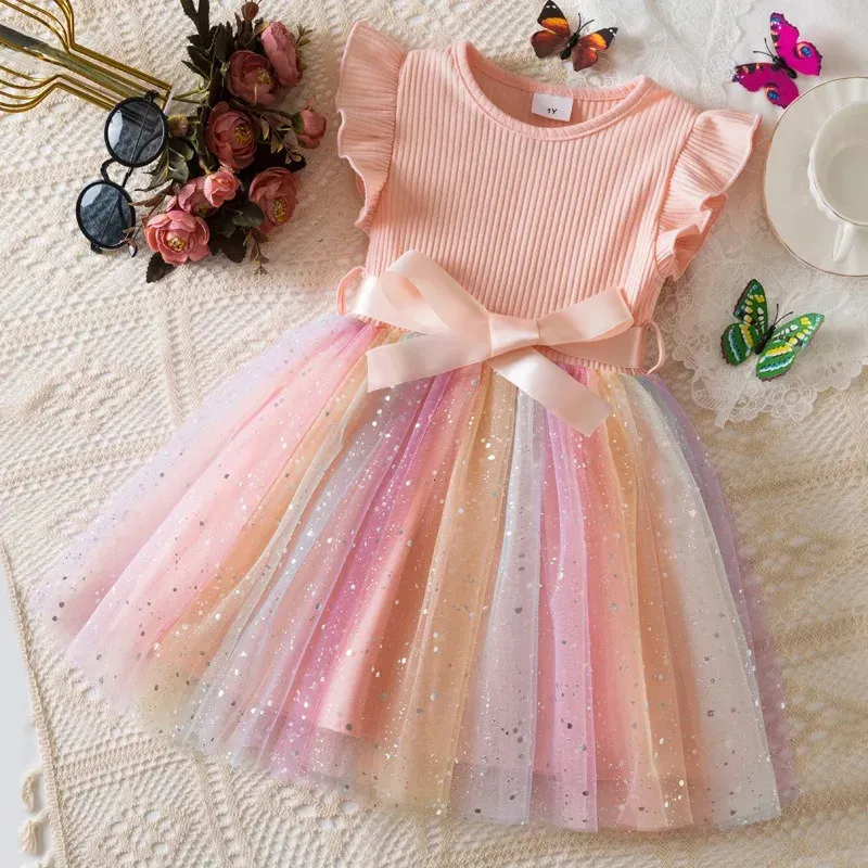 Bluey Toddler Girl Tulle Short Sleeve Dress Knit... From 14,22  | DHgate