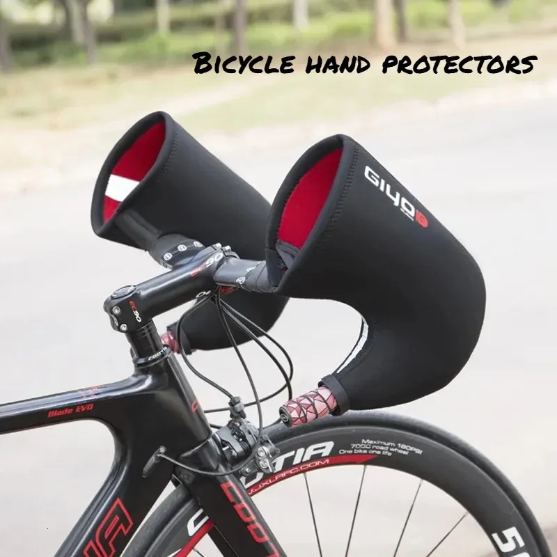 bicycle handlebar gloves ROCKBROS Bike Mittens Cold Weather Thinsulate Thermal Mittens Pogies Handlebar Cover for Mountain Commuter MTB Fat Bike proof polyester Bunch Bike Bar Mitts -