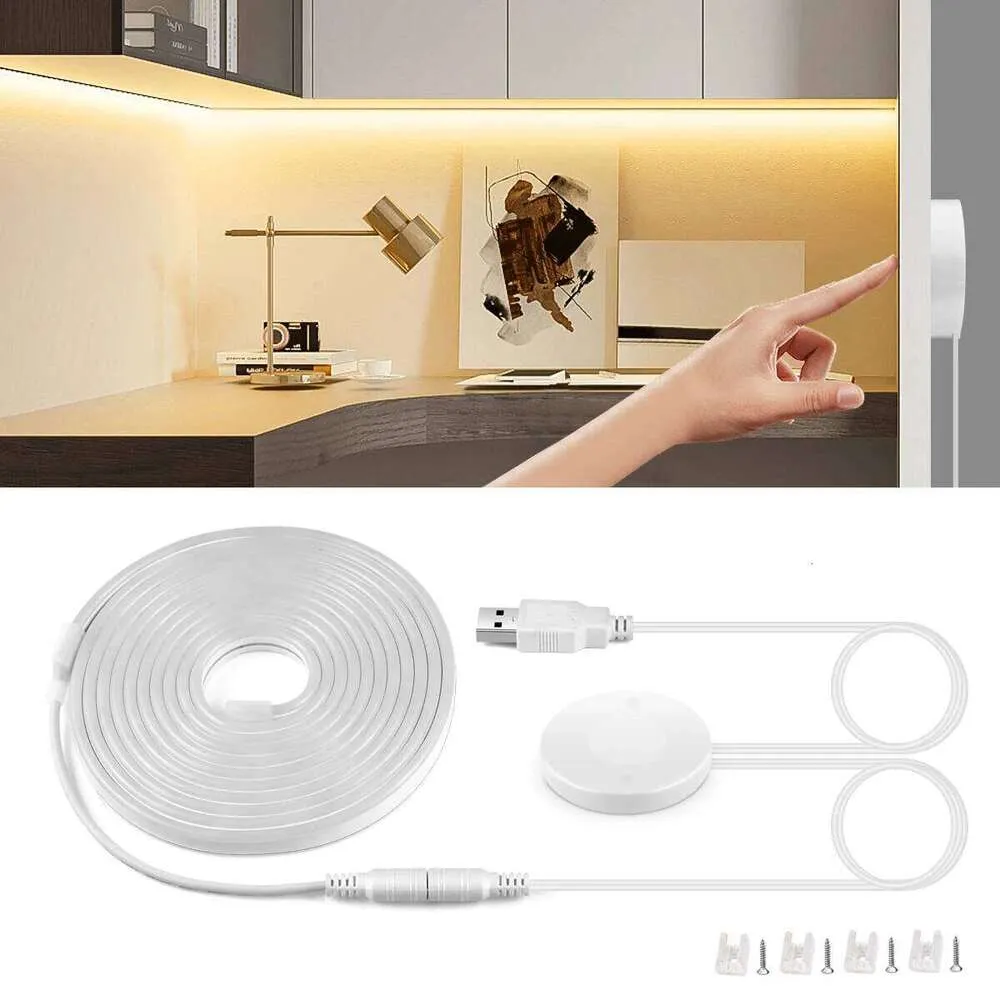 5V Neon Flexible Led Tape USB LED Strip Light Backlight Home Decor neon led verlichting With Wood Penetrable Sensor Touch Switch Z260227