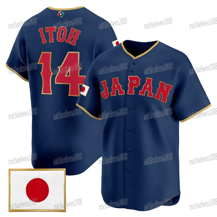 16 Shohei Ohtani Team Japan Baseball Jersey WBC From