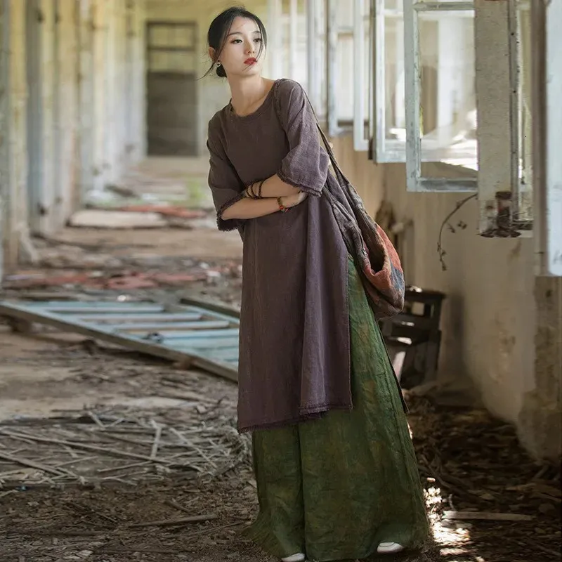 johnature boho dress Johnature Cotton Maxi Dress Womens Loose Plus Size... From Landong03,  $13.07
