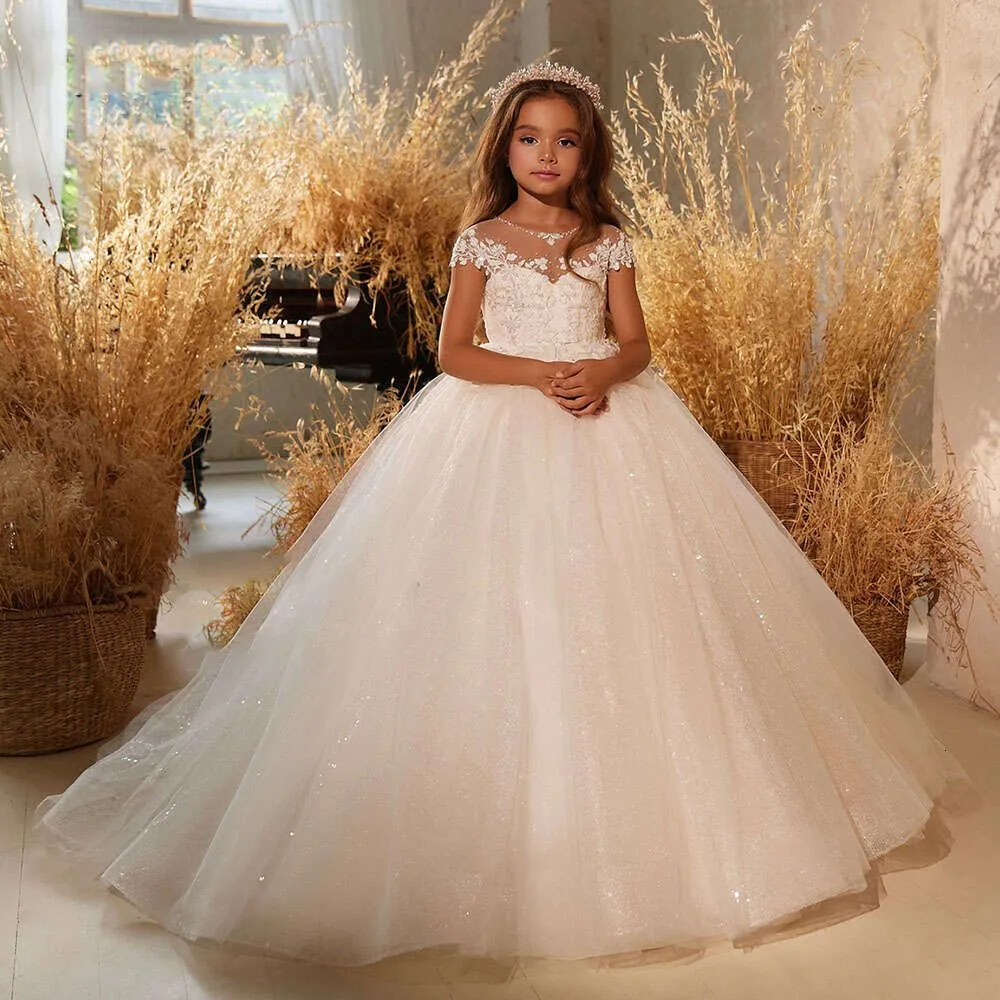 flower girl dresses white and gold Elegant Ivory Lace Tulle... From Babynice888, Rs.8,387.24 bluedress
