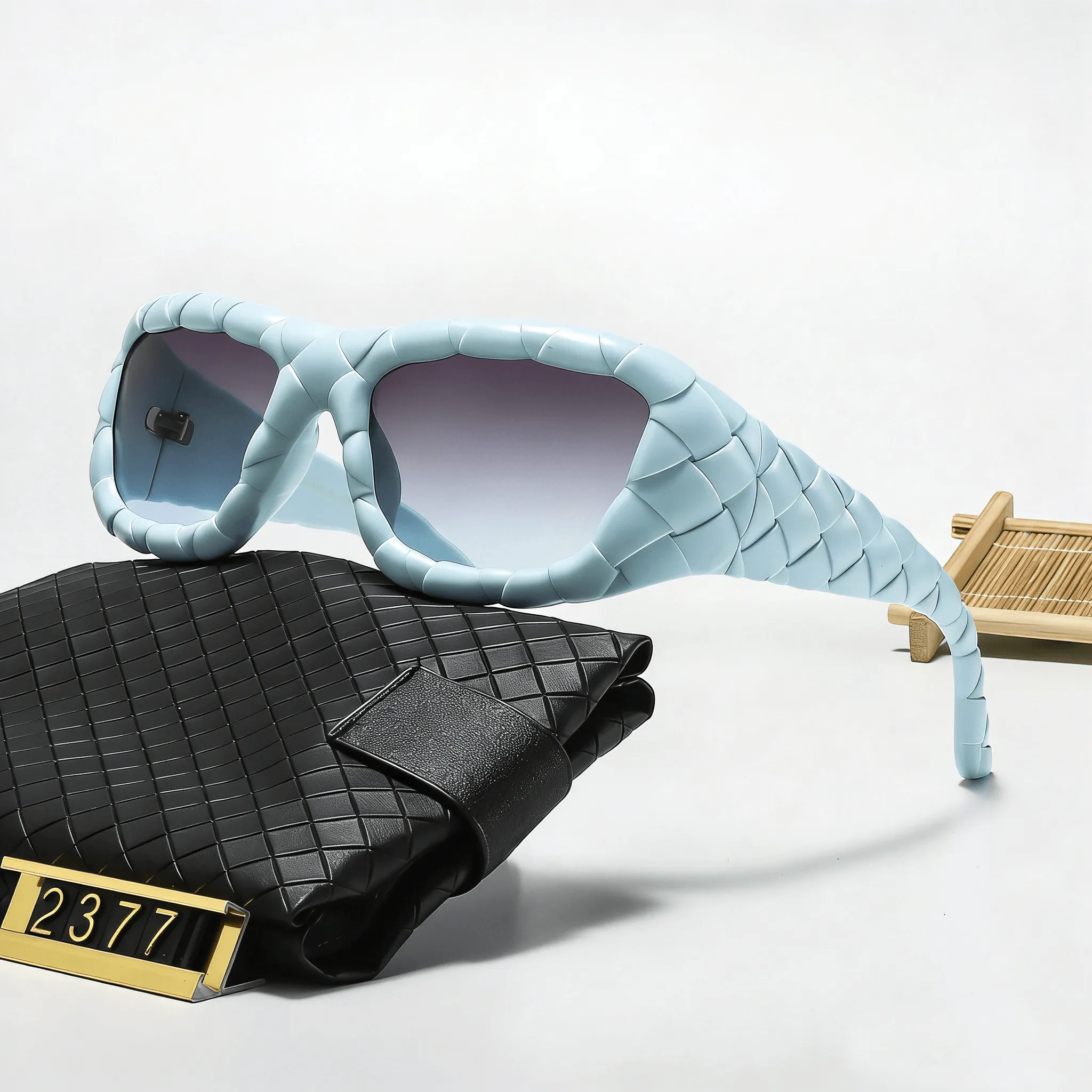 Rectangular Acetate Sunglasses with UV400 Polarized Resin  display picture 3