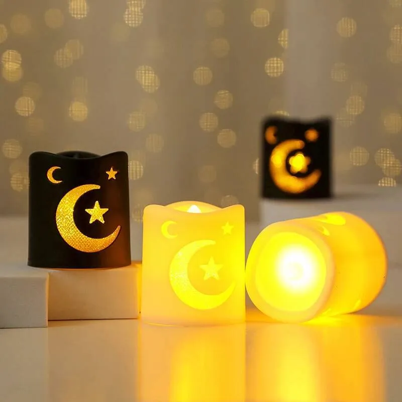 Ramadan Decoration LED Lantern Eid Mubarak Moon Star Glowing Light ...