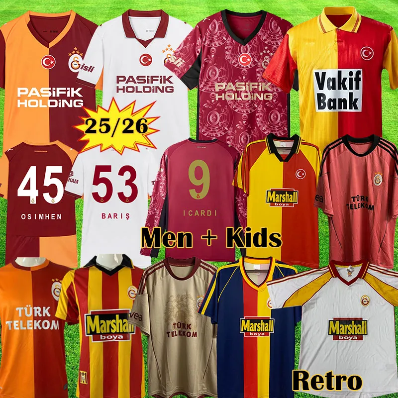 Galatasaray Mens Soccer Jersey Retro Classic From