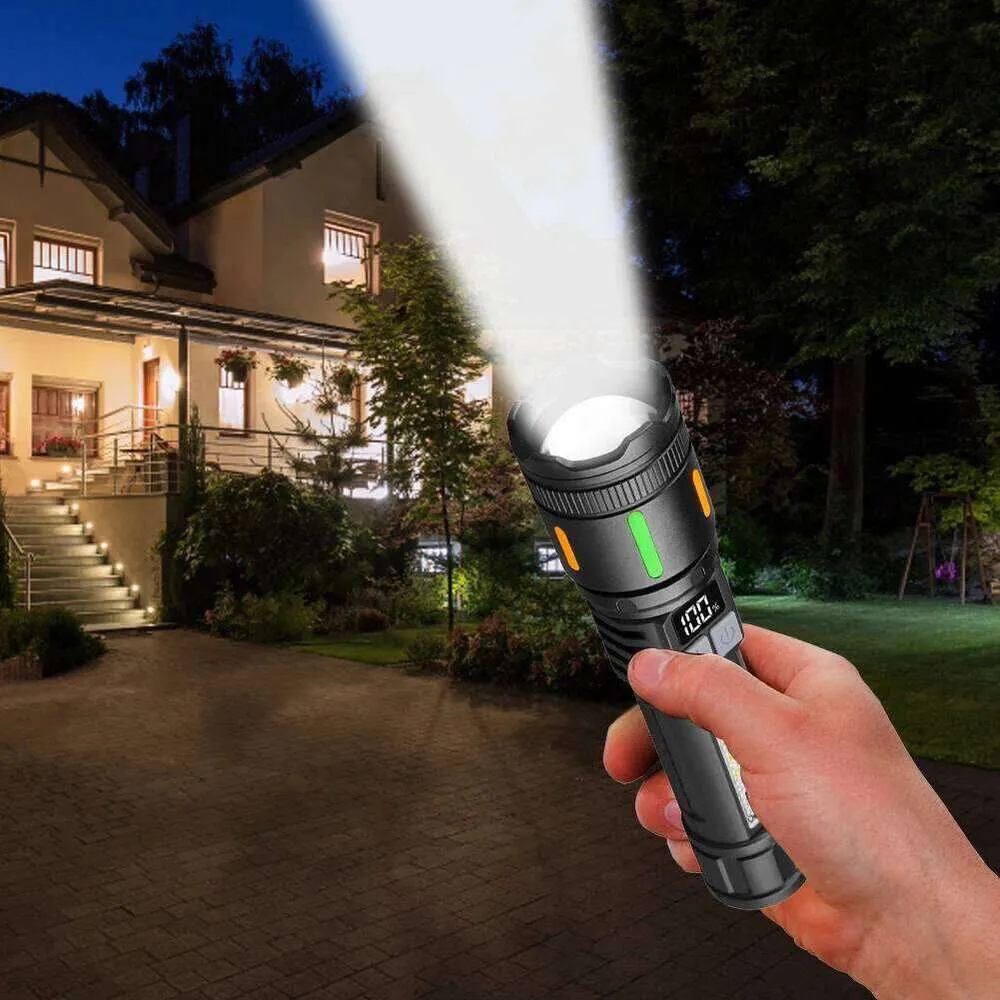 Mobile power flashlight USB charging handheld LED torch with 1200mAh ...