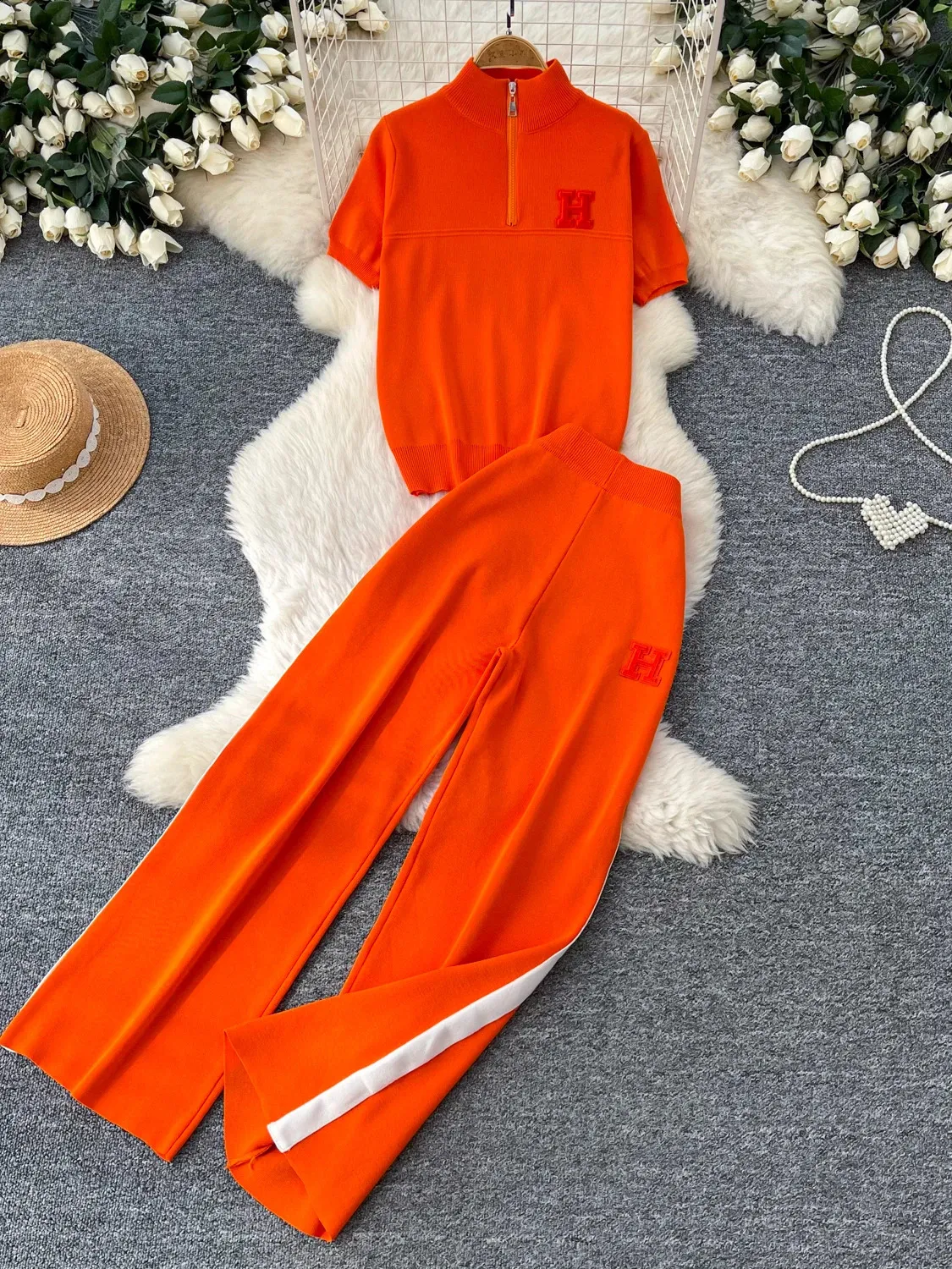 Womens Casual Womens Summer Sportswear Set Letter From Zara01