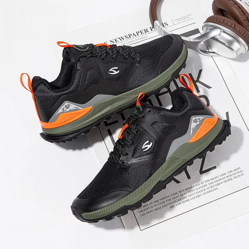 Breathable Mesh Anti Collision Toe Cap Hiking Shoes Rugged Deep Tread Non Slip Outsole Outdoor Trekking Trail Walking_voghion.com