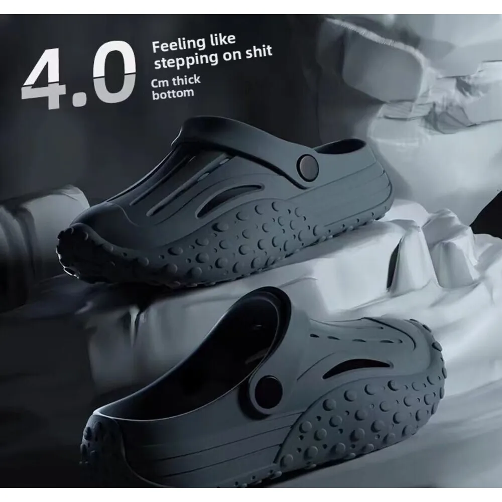 Comfortable Mens Cloud Clogs With Thick Sole Beach Sandals_voghion.com