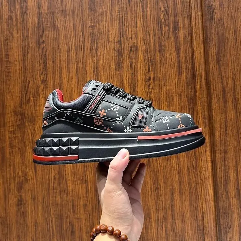Sneakers bianche uomo con plateau lacci scarpe antiscivolo_voghion.com
