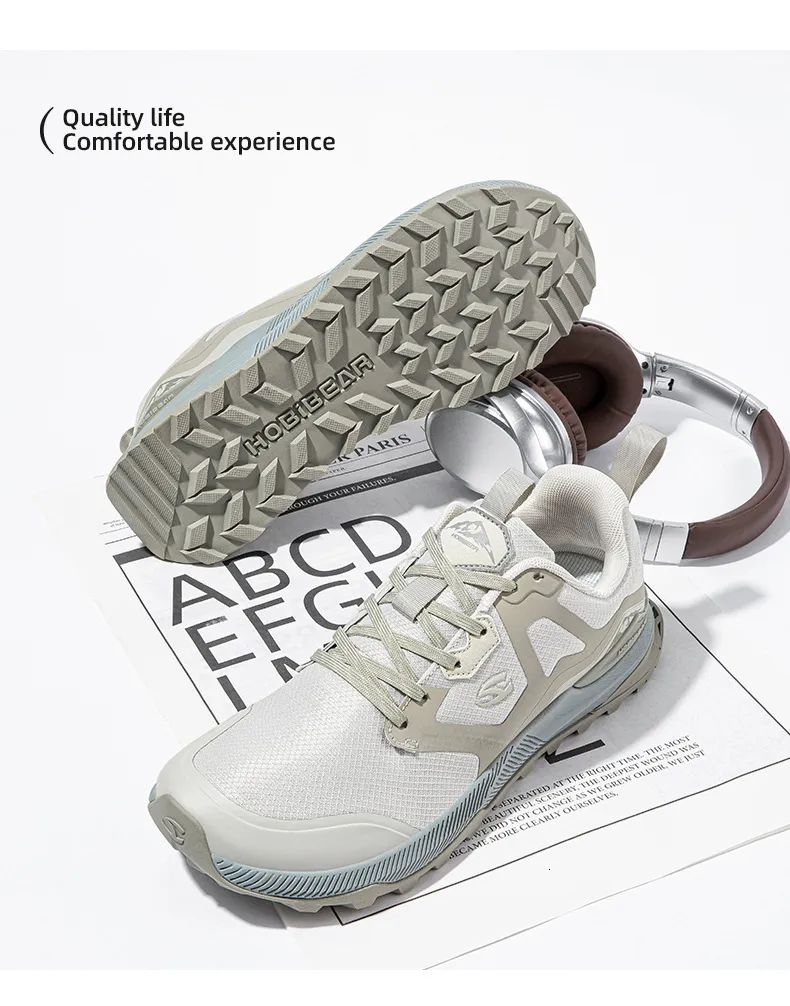 Breathable Mesh Hiking Shoes With Anti Collision Toe Cap And Grip_voghion.com
