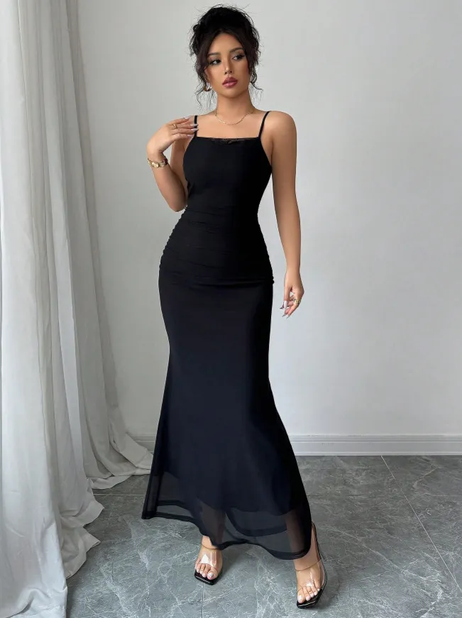 sexymaxi dresses UME Backless Sexy Maxi Dress M / PINK neckline (with a V sexymaxi dresses Multi-wear Sexy Maxi
