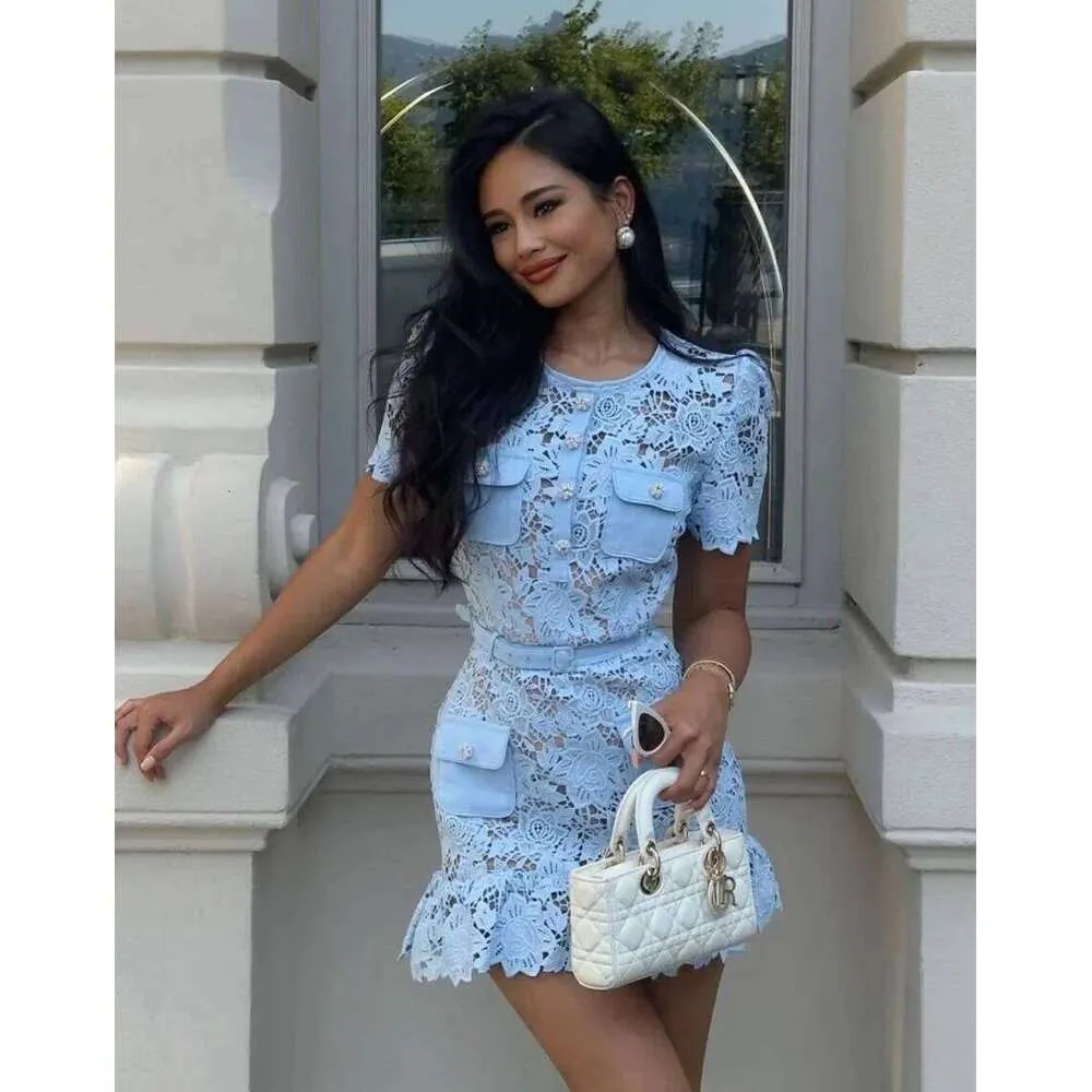 designer blue lace dress Embroidered Long Prom Dress: Faviana 11439 Light Blue / 00