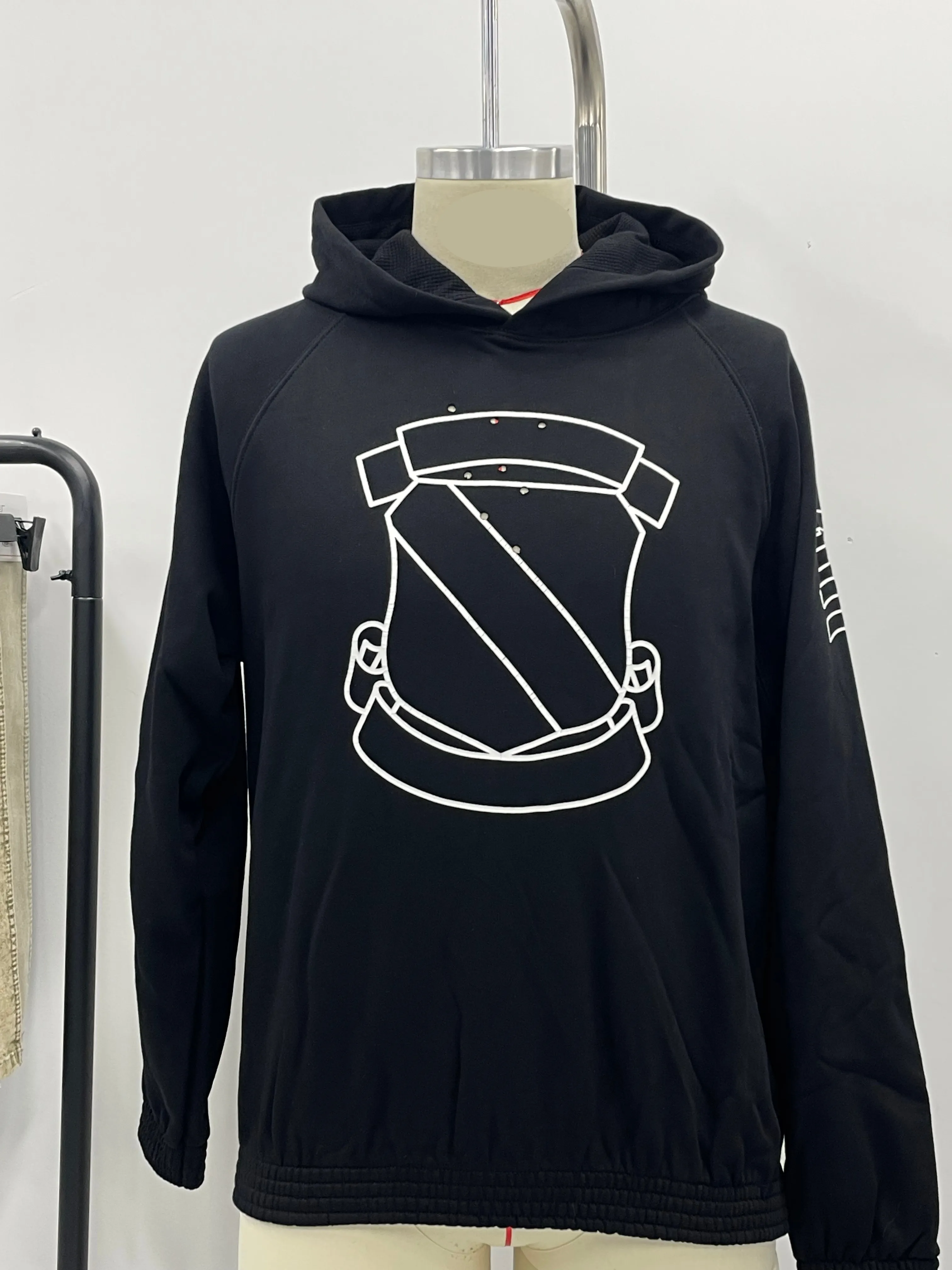 Number Nine Mens Cotton Hooded Sweatshirt Ripped From