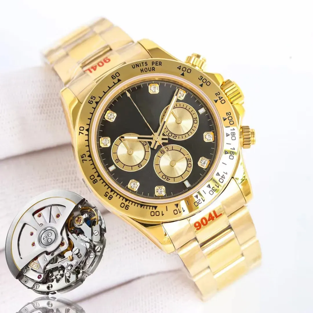 メンズレザーストラップパイロットクロノグラフウォッチ41mmステンレス