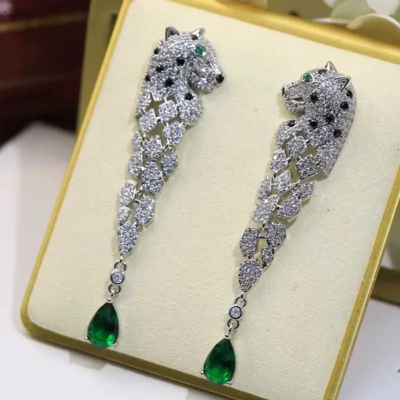 925 European Gold Plated CZ Cubic Diamond Leopard Vvs From